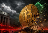 Bitcoin price crash chart showing BTC falling from $61,844 to $58,189 after June 25, 2026 PCE inflation data and $427M in long liquidations